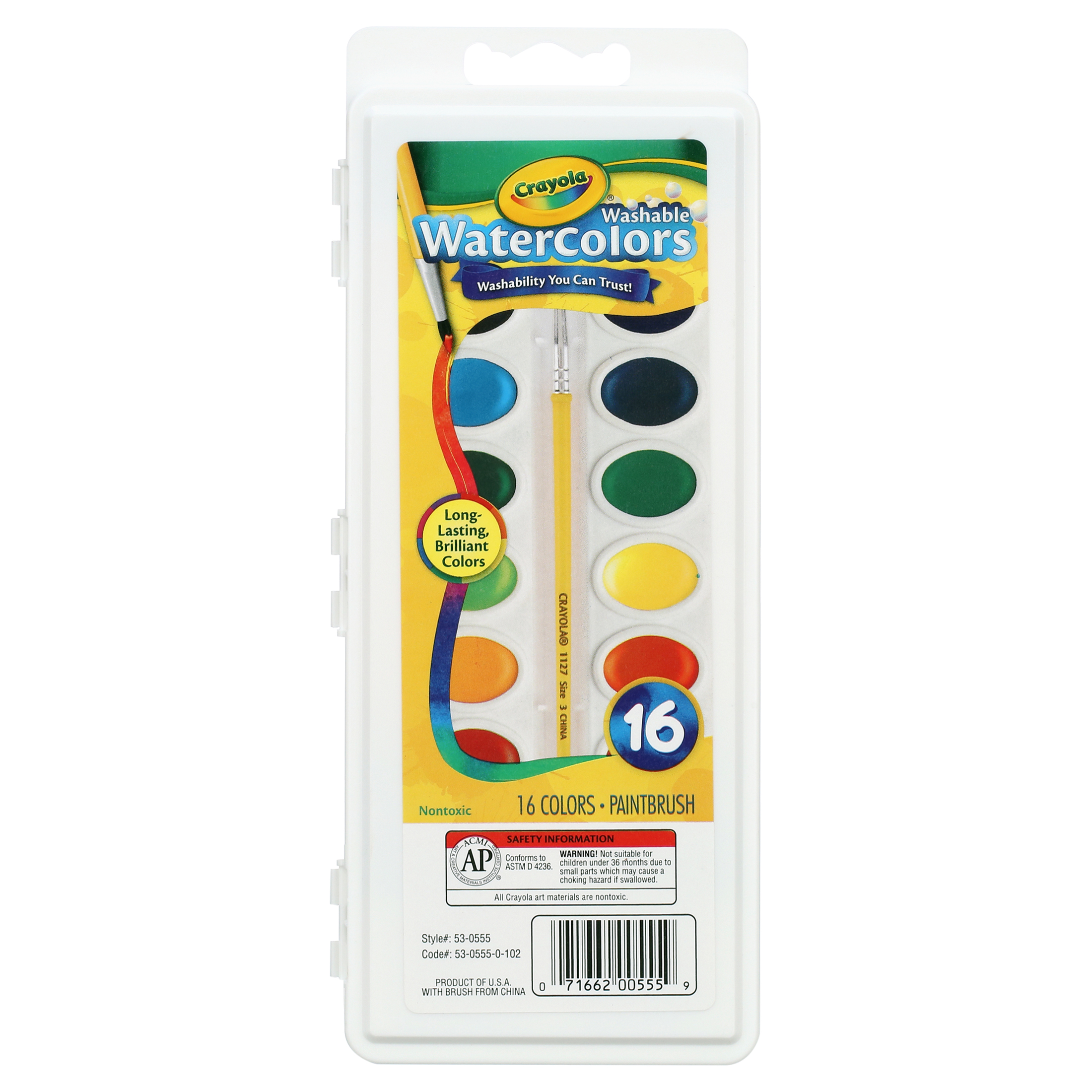 Crayola Washable Watercolor Set, 16-Colors - image 1 of 6