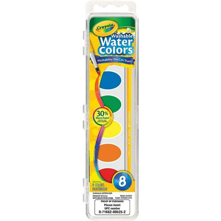 Crayola Washable Watercolors Set - 4.50 oz - 4 / Set - Assorted Crayola Washable Watercolors Set - 4.50 oz - 4 / Set - Assorted