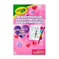 thumbnail image 1 of Crayola Watercolor Valentine Exchange Cards, Activity Cards, Multi-Color, 16 Count, 1 of 6