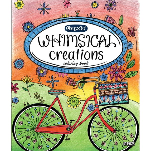Crayola Whimsical Creations Adult Coloring Book (40pgs), Adult Coloring, Arts and Crafts, Gift for Teens and Adults