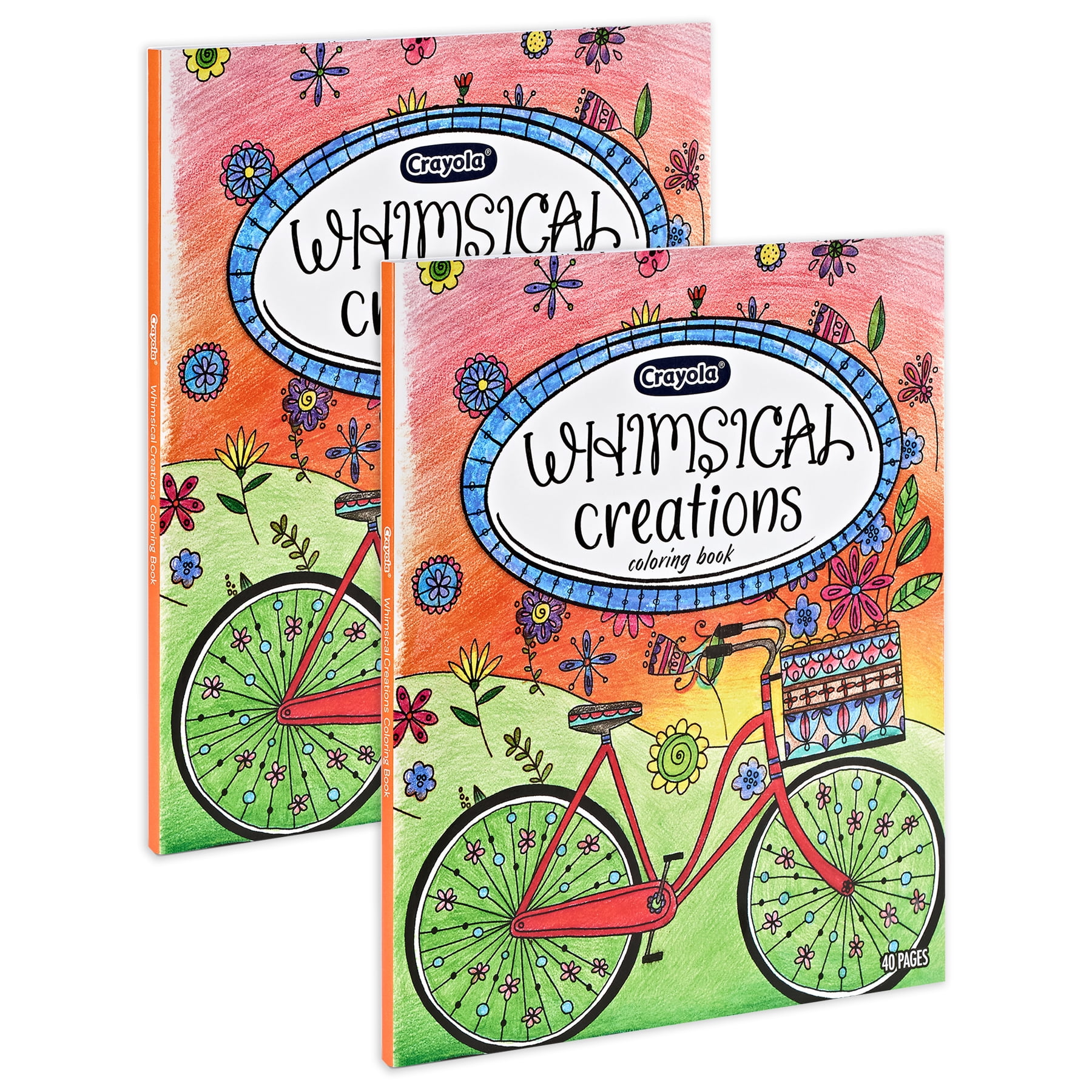Crayola Whimsical Creations Coloring Book for Adults, Adult Coloring Pages, 40 Pages, Pack of 2