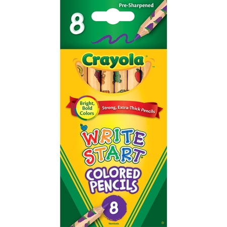 Crayola Write Start Extra Thick Colored Pencils, 8 Ct, Kindergarten School Supplies, Arts and Crafts for Kids, Gifts, Ages 3, 4, 5, 6 price history and forecast - Crayola 68-4108