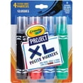 thumbnail image 1 of Crayola XL Classic Poster Markers Point Chisel Marker Point Style Black, Green, Blue, Red - 4/Bundle of 5 Packs, 1 of 1