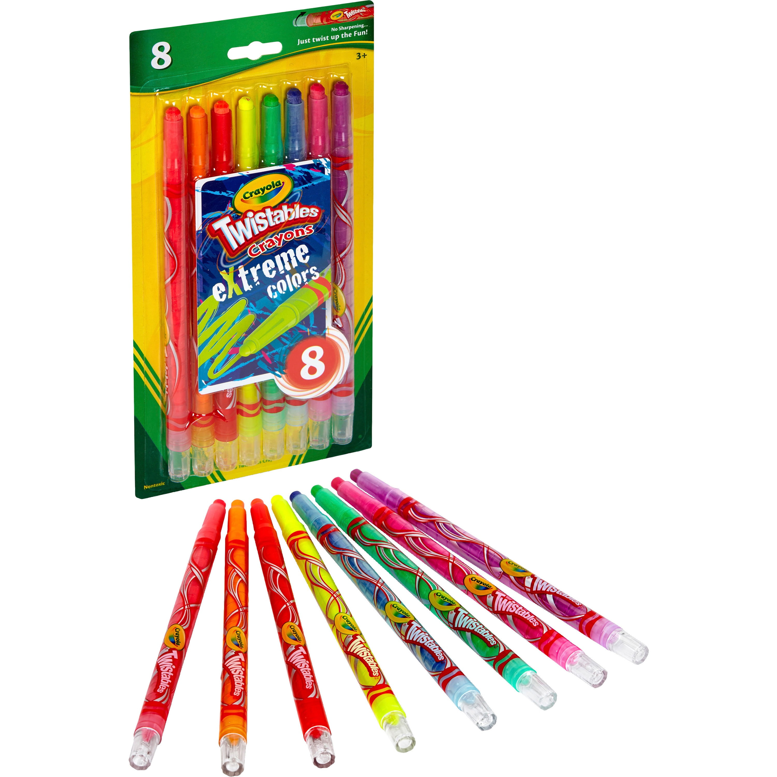 Dengmore Crayons Coloring Kit Rotating Multi color Crayon Does Not Dirty  Hand Crayon 8 Color Press Rotating Crayon 