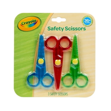 Crayola Young Kids Safety Scissors, Preschool Supplies, Toddler Scissors, School Supplies, 3 Ct