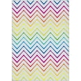 thumbnail image 1 of Crayola Zig Zag 5' x 7' Multicolor Area Rug by Well Woven, 1 of 5