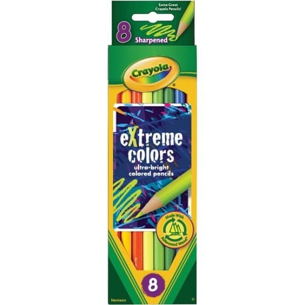 Crayola eXtreme colors 8 Count Colored Pencils Set - Walmart.com