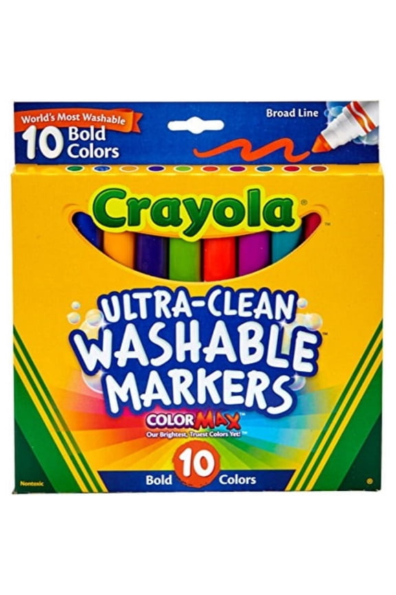 ultra clean broad line markers, bold washable markers, 10 count