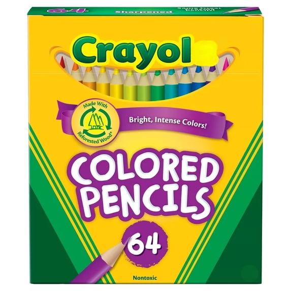 Crayolo 64ct Mini Colored Pencils, Assorted Colors