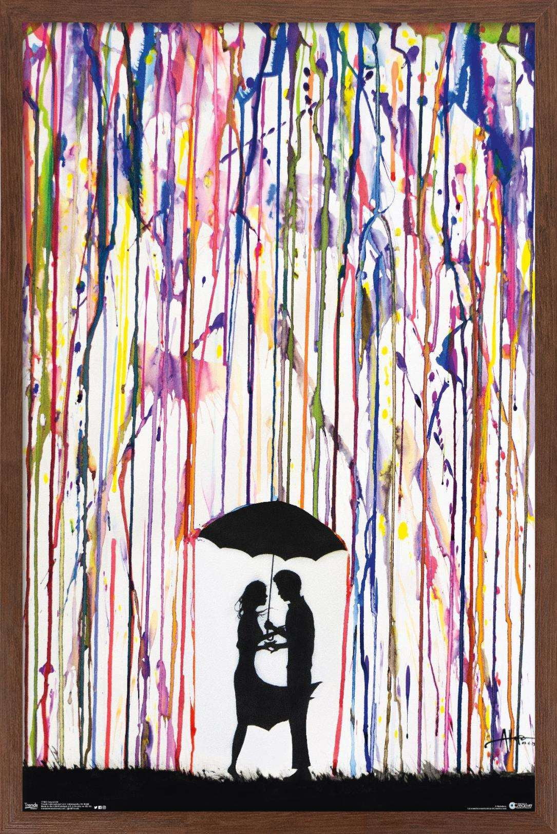 Crayon Art Wall Poster, 14.725" x 22.375", Framed