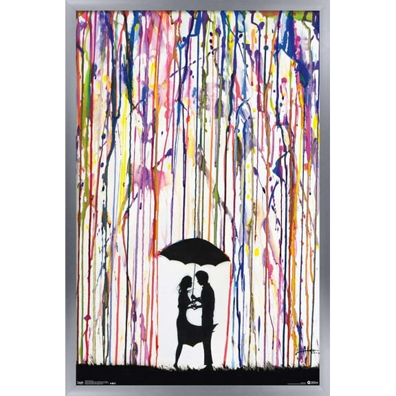 Crayon Art Wall Poster, 14.725" x 22.375", Framed