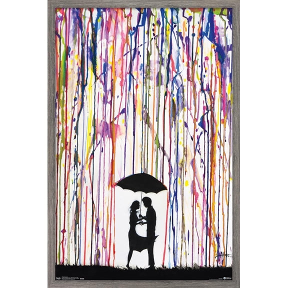 Crayon Art Wall Poster, 22.375" x 34", Framed