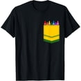 thumbnail image 1 of Crayon Box Pocket Teacher Gift Costume T-Shirt, 1 of 4