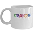 thumbnail image 1 of Crayon 11 oz Coffee Mug - Rainbow Colored Gifts White Ceramic, 1 of 4