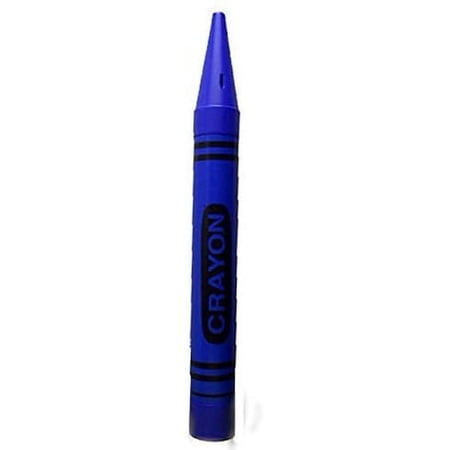 Crayon Coin Savings Bank - Measures Approximately 22.5" Tall x 2.25" Wide & deep - Color: Blue