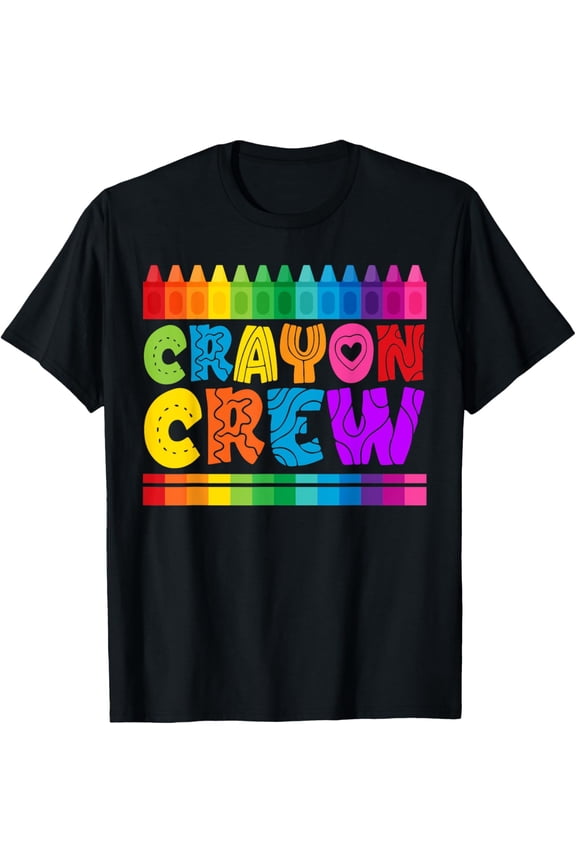 Crayon Crew Coloring Artistic Drawing Color T-Shirt