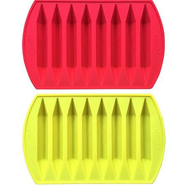  6 Pack Crayon Recycling Mold Triangular 3D Crayon Silicone Mold  Double Tipped Crayon Mold Durable Reusable Oven Molds for DIY Making