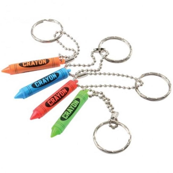 Crayon Key chains - 12 Per Pack - Pack of 27