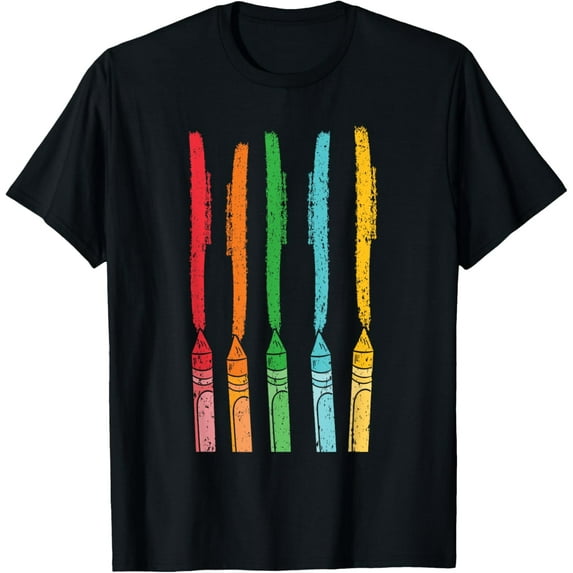 Crayon Lover Coloring Artistic Drawing Color T-Shirt