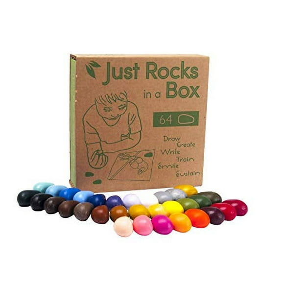 Crayon Rocks Just Rocks in a Box, Pastel Crayons, 32 Count