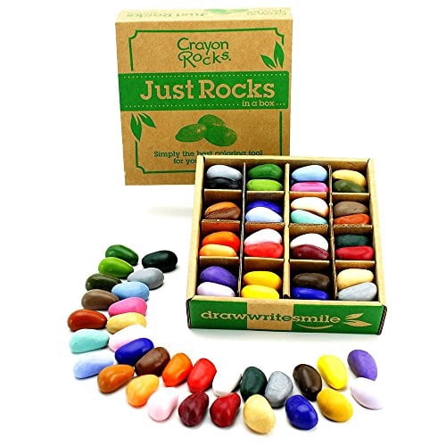 Crayon Rocks Just Rocks in a Box, 32 Colors, 64 Total Soy Wax Crayons, Non-Toxic, Made in USA