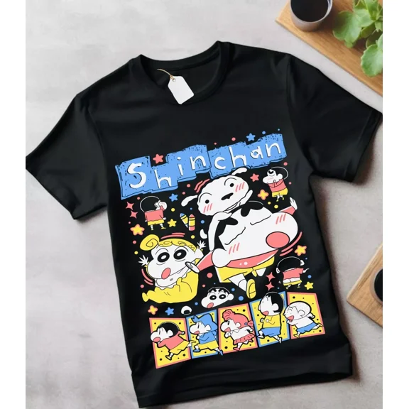 Crayon Shin Chan T-Shirt Shimamura Funny anime japan kawaii Gift Shirt All Size