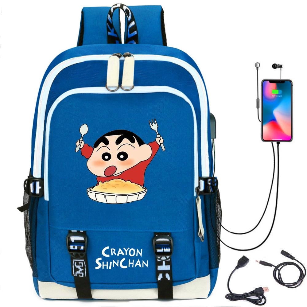Crayon Shin chan Backpack for Men and Women School Backpack for Teens 15.6 inch Laptop Backpack with USB Charging port for Business College Travel Walmart
