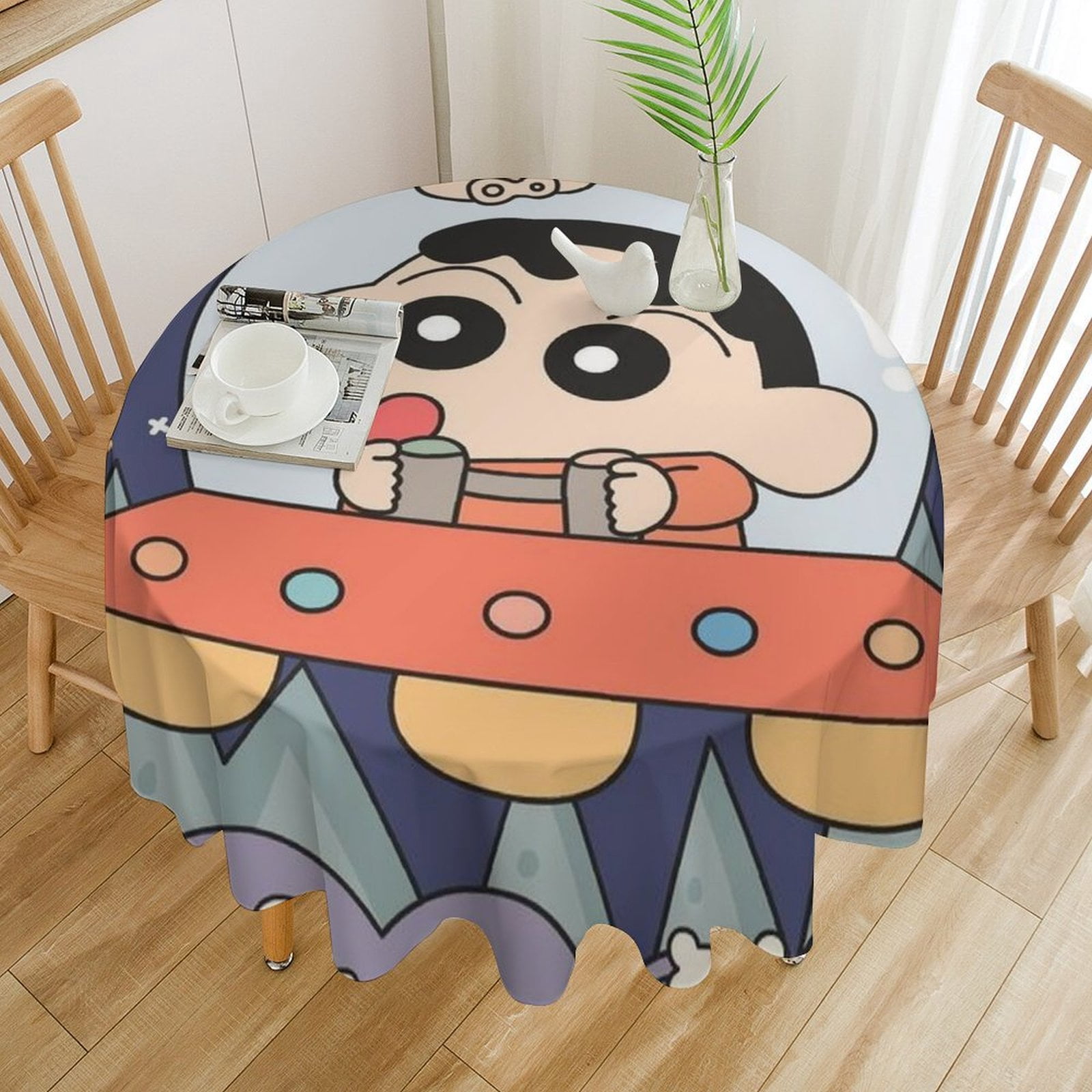 Crayon Shinchan Tablecloth Anime for Dining Table Picnic Gift 36x36in