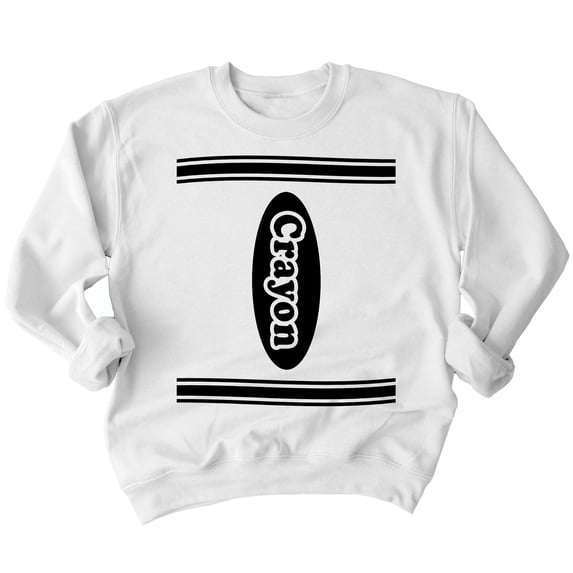 Crayon Shirt Halloween Costume For Teams Groups Crewneck Sweatshirt, 2XL, White