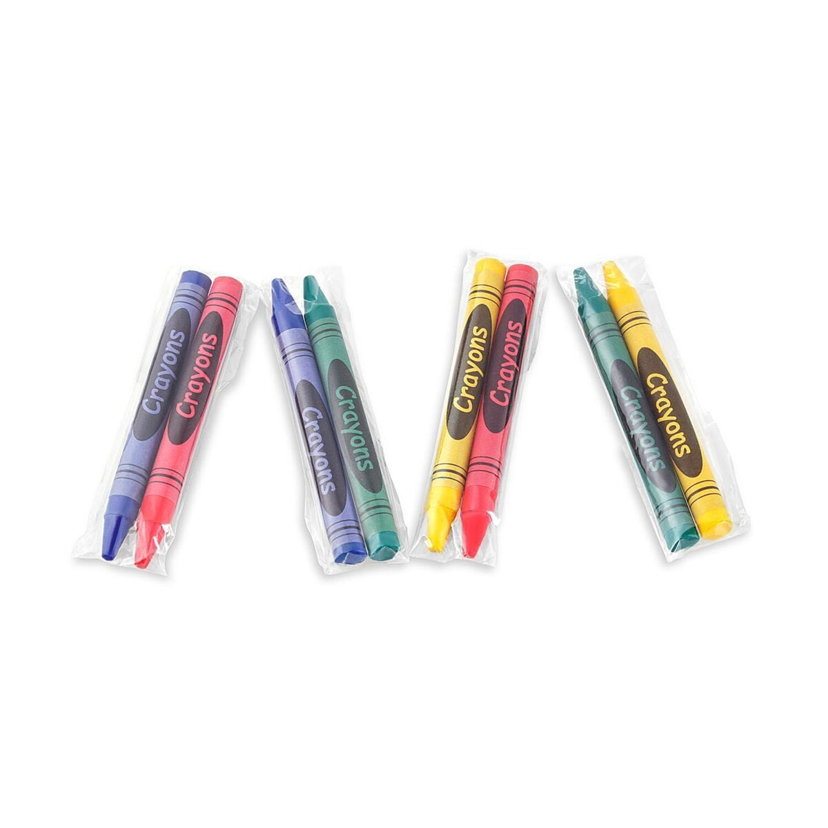 CrayonKing 1,000 Sets of 2-Packs in Cello (2,000 Bulk Crayons) Restaurants