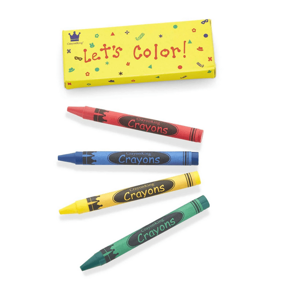CrayonKing 4-Piece Crayon Set Non Toxic Crayons Art Supplies Party Favors, 50-Pack (200 Count)