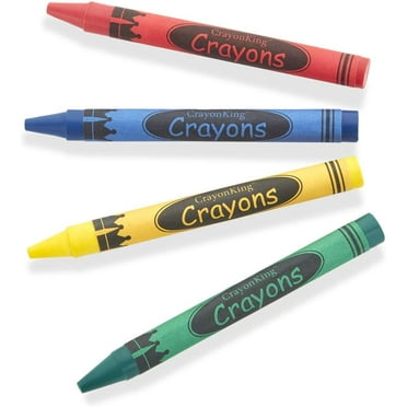 CrayonKing 4-Piece Crayon Set in Cello Bags, Non-Toxic Crayons, Art Supplies Party Favors, 75-Pack (300 Count)