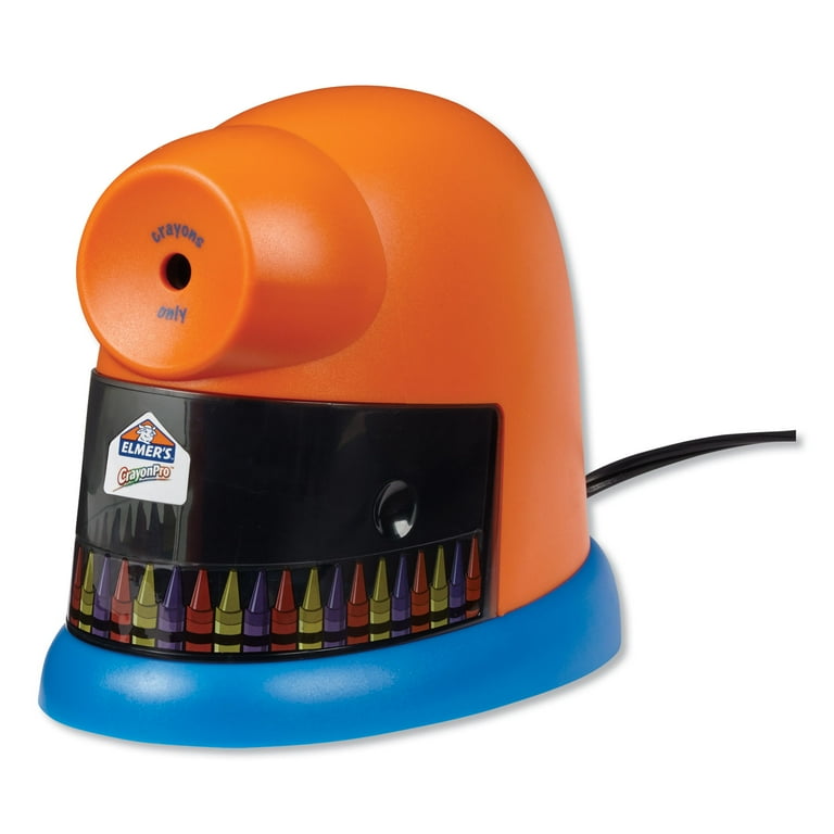 CrayonPro Electric Sharpener, School Version, AC-Powered, 5.63 x 8.75 x 7.13, Orange/Blue CrayonPro Electric Sharpener, School Version, AC-Powered, 5.63 x 8.75 x 7.13, Orange/Blue