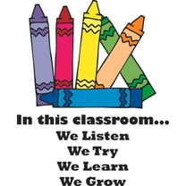 Crayons Crayon Design School Supplies Wall Decals for Classroom Decoration / Design Decals on Walls - Creative Teacher Artwork Stickers Sticker Back to School Ideas Teachers Schools Size (30x15 inch)