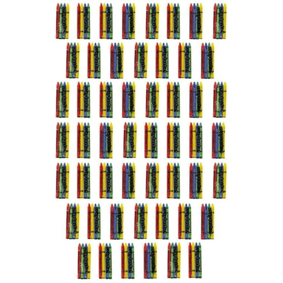 Craytastic! Crayons 52 x 4-Packs - Bulk, Premium, Full-Size in Cello wrapper - Safety Tested & Compliant with ASTM D-4236 - Great Party Favors