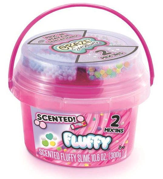 Craze Sensations Mix 'N Match Fluffy Mini Bucket (Scented, Pink)