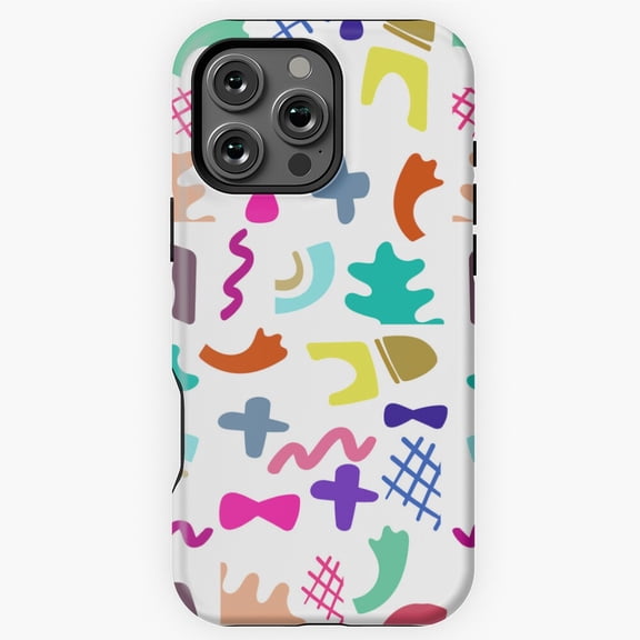 Crazy 90s Pattern Retro Abstract Phone Case for iPhone 16 15 14 13 12 11 Pro Max