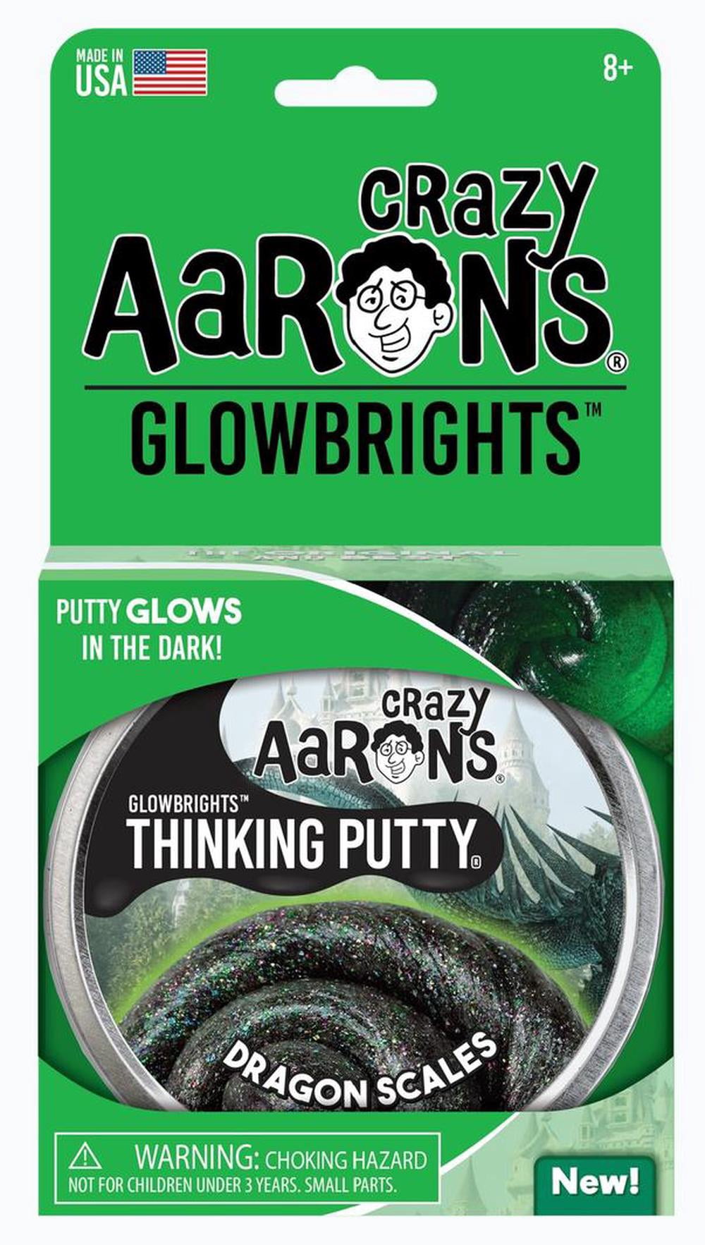 Crazy Aaron's Glow in The Dark Thinking Putty, Dragon Scales, 4" Large ...