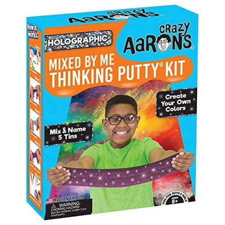 Crazy Aaron's Holographic Mixed by Me Thinking Putty Craft Kit - Create Your Own Colors, 5 Piece