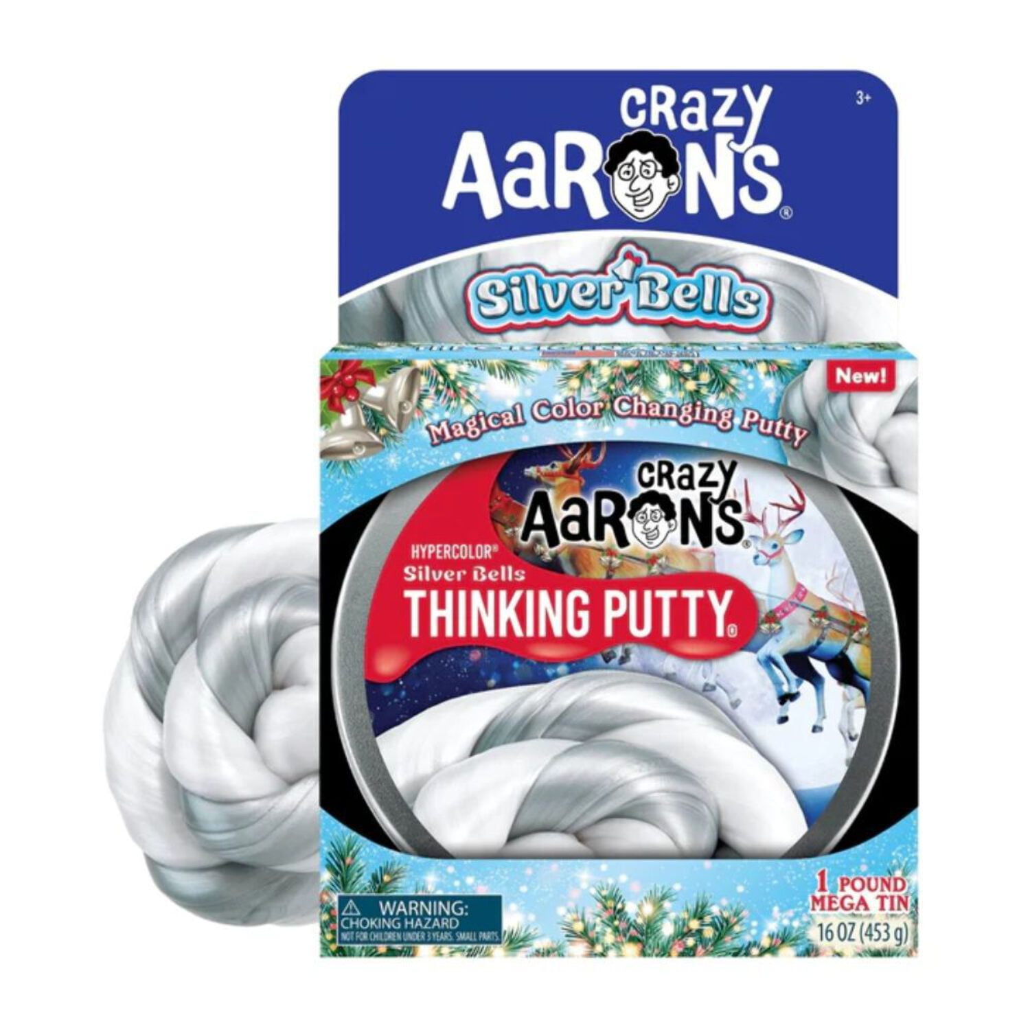 Crazy Aaron's Mega 1 Pound Tin - Silver Bells