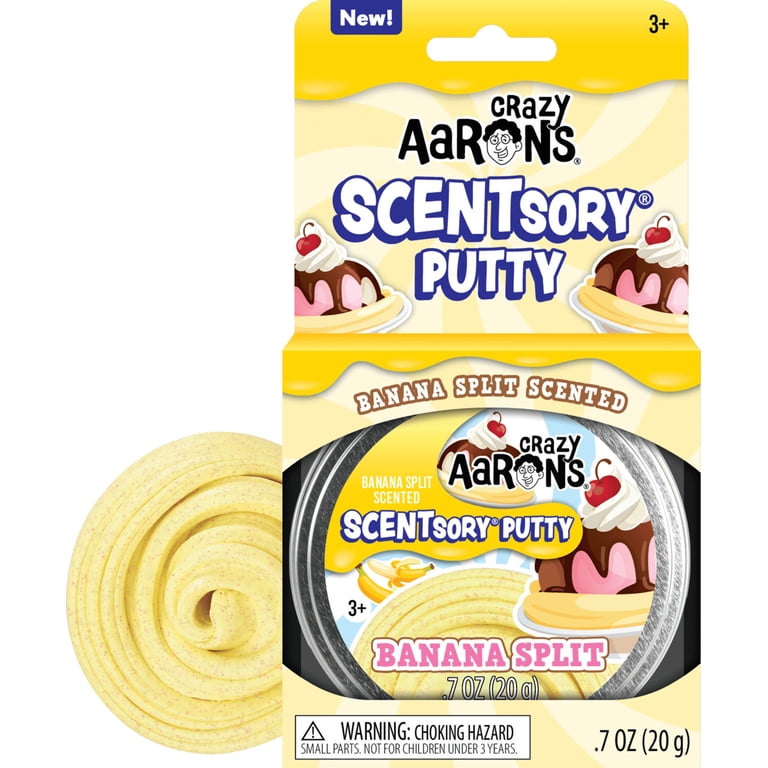 Crazy Aaron's SCENTsory Banana Split Thinking Putty, Banana