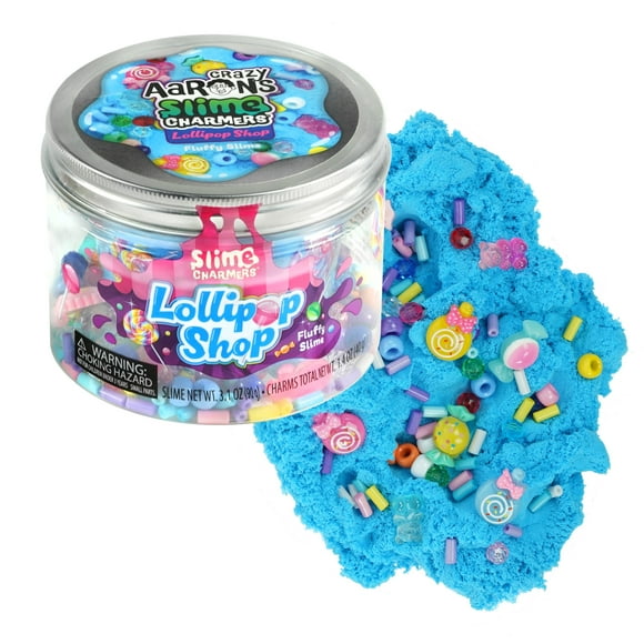 Crazy Aaron’s Slime Charmers Lollipop Shop Cloud Slime, Blue, Ages 3 and Up