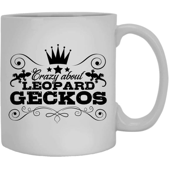 Crazy About Leopard Geckos Mug, Ceramic Mug, Coffee Cup 11 oz