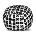 thumbnail image 1 of Crazy Art Storage Toy Bag Chair, Contemporary Illustration of Abstract Symmetric Shapes Overlapping, Stuffed Animal Organizer Washable Bag, Small Size, Charcoal Grey and White, by Ambesonne, 1 of 3