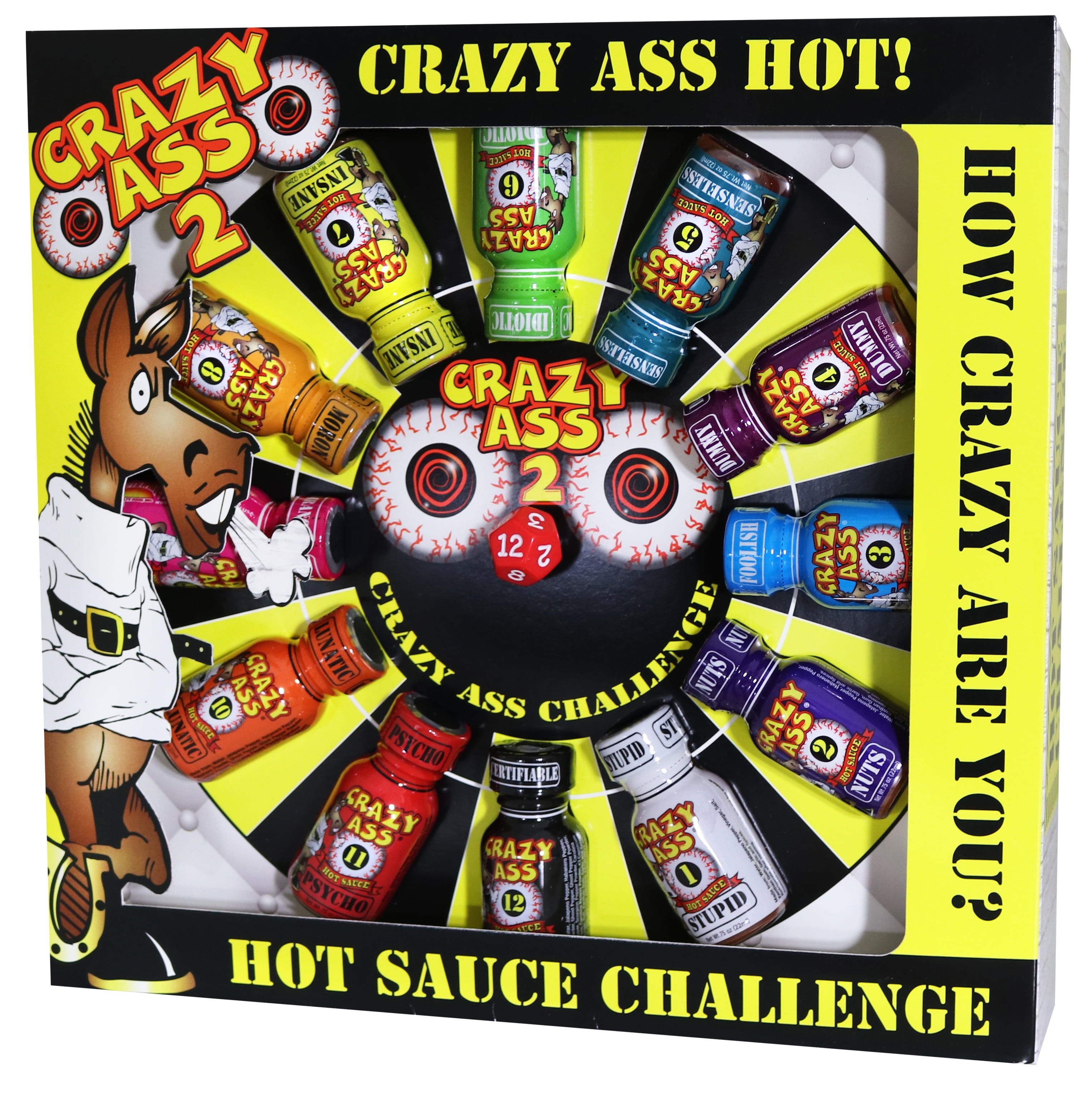 Spicy Board Game - Crazy Ass 2' Hot Sauce Challenge Dice Game for