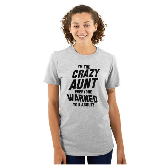 Crazy Aunt Funny Fave Auntie Present Women's Graphic T Shirt Tees Brisco Brands L