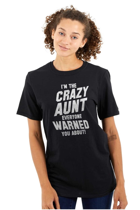 Crazy Aunt Funny Fave Auntie Present Women's Graphic T Shirt Tees Brisco Brands L