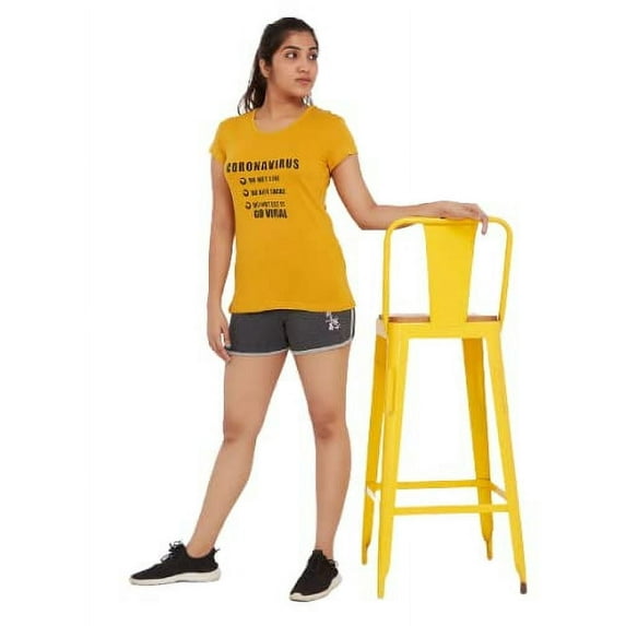 Crazy Bachat Women solid French Terry Drawstring Elastic Waistband Athletic Active Lounge Casual shorts