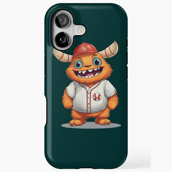 Crazy Baseball Monster Funny Sport Humor Case for iPhone 17 16 15 14 13 ...