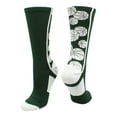 thumbnail image 1 of Crazy Basketball Logo Crew Socks (Dark Green/White, X-Large), 1 of 2